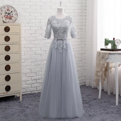 Long 813 MNZ-813# Cameo коричневые длинные средние короткие Розовые аппликации весенние кружевные платья подружки невесты свадебные вечерние платья для девочек - Цвет: Long 813