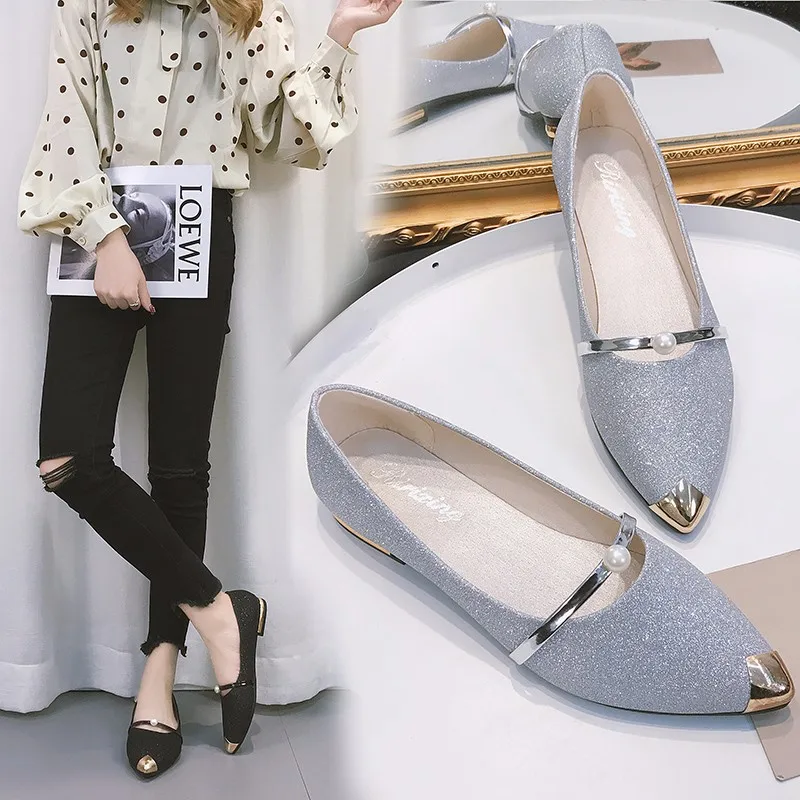 Spring 2020 Shallow Flat Casual Ballet Slip Flats Loafers Shoes Fastion for Women Solid Party Round Toe String Beat | Обувь