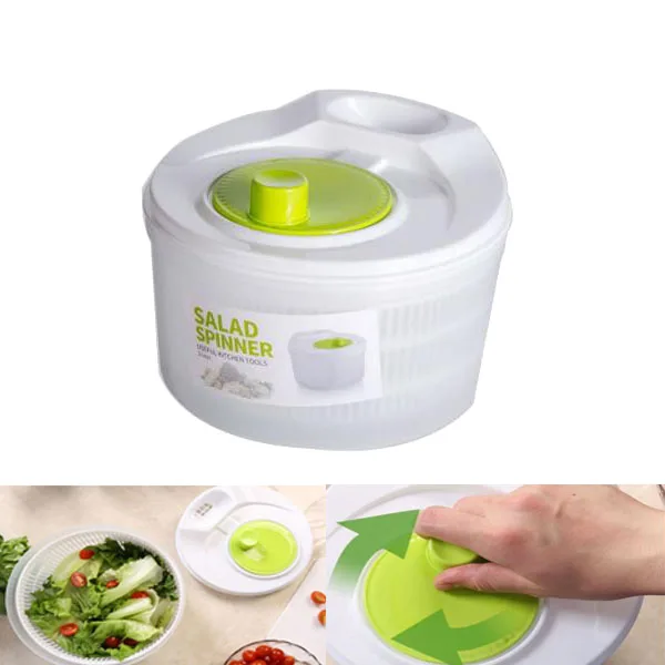 1pc Salad Spinner with Bowl Quick Dry Anti-Wobble Tech Multi-Use Shaker | Дом и сад