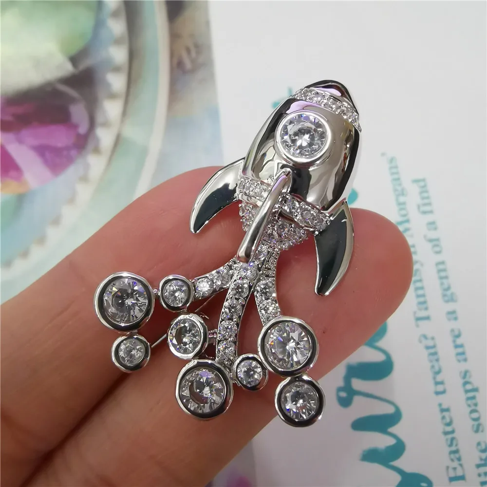 style 2 CINDY XIANG, новинка, кубический цирконий, попугай, ракета, Бабочка, стильные броши, медь, брошь для девушек, модные аксессуары, свадебные украшения - Окраска металла: style 2