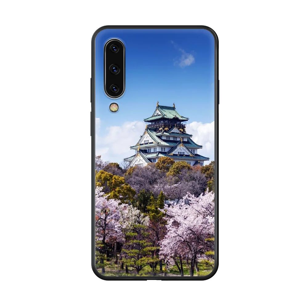 

Romantic Japanese Cherry Blossoms Phone case hull For Samsung Galaxy A 50 51 20 71 70 40 30 10 E 4G S black cover tpu bumper