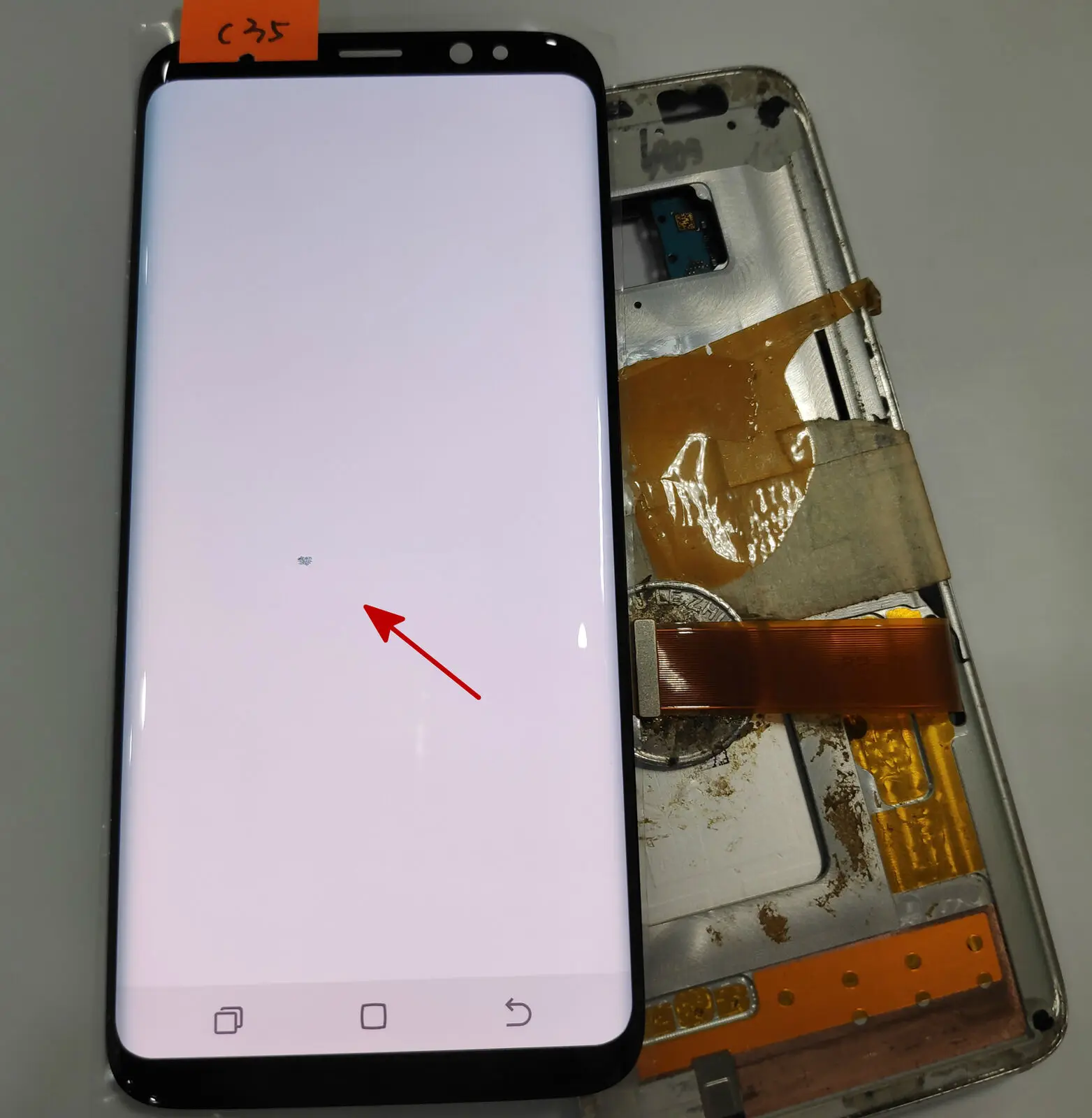 Замена ЖК-дисплея для samsung Galaxy S8 G950F G950 дефект ЖК-дисплей с сенсорным экраном дигитайзер с черным пятном
