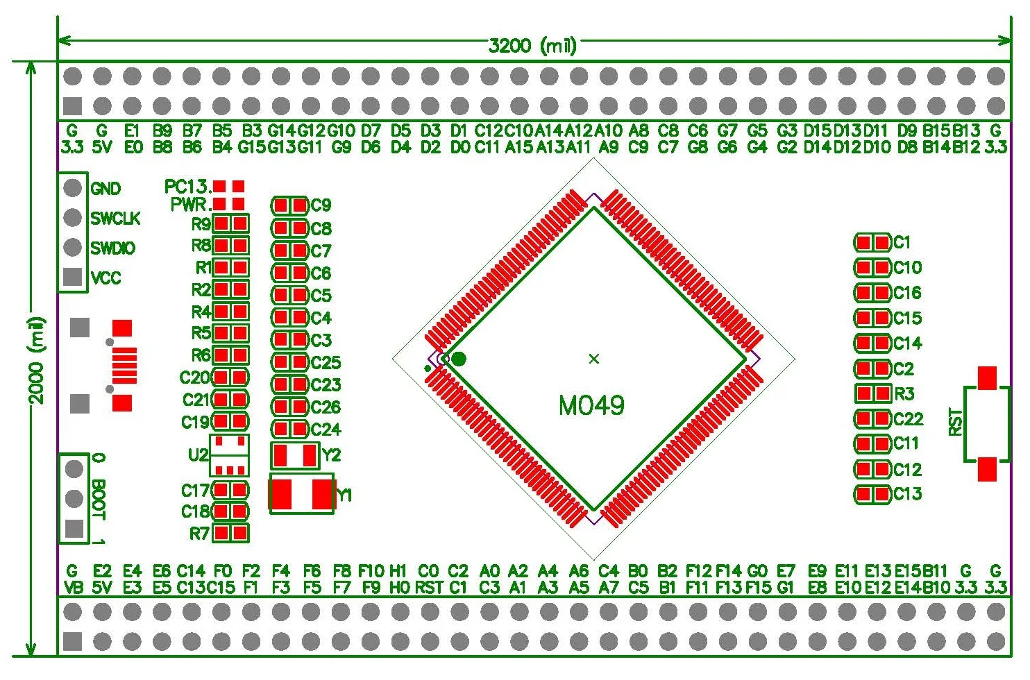 Материнская плата GD32F450ZKT6 большой емкости Stm32f427 однокристальная