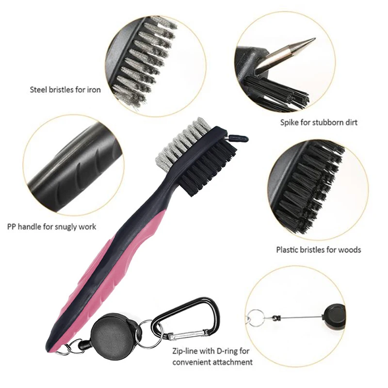 Щетка для гольф-клуба клюшка двойная щетка чистки уличная спортивная отделка * 2 |