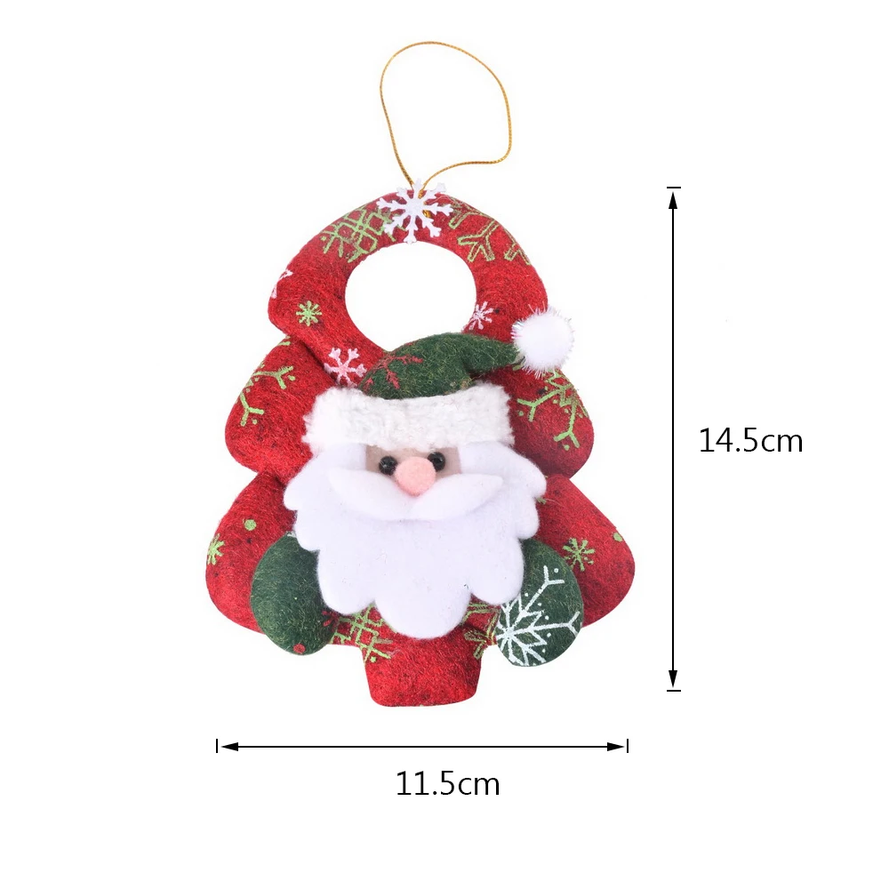 1PC 14.5x11.5cm Милые куклы, рождественские украшения для дома, Рождественская елка, подвесные плюшевые куклы Snata, Navidad, вечерние украшения,, новогодние подарки для детей - Цвет: 1PC 14.5x11.5cm