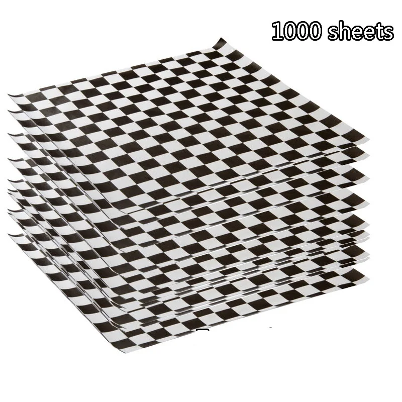1000pcs 12x12 &quotКрасная клетчатая рубашка сухой Вощеная Бумага листы воск гильзы