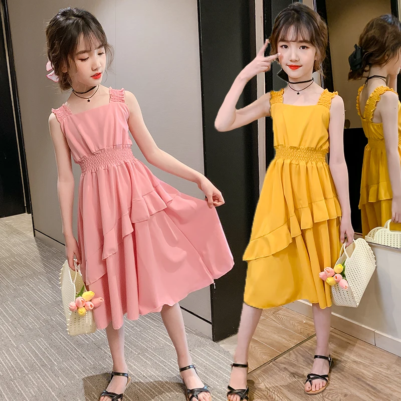 Летнее платье для маленьких девочек Кружевные розовые вечерние платья Модное