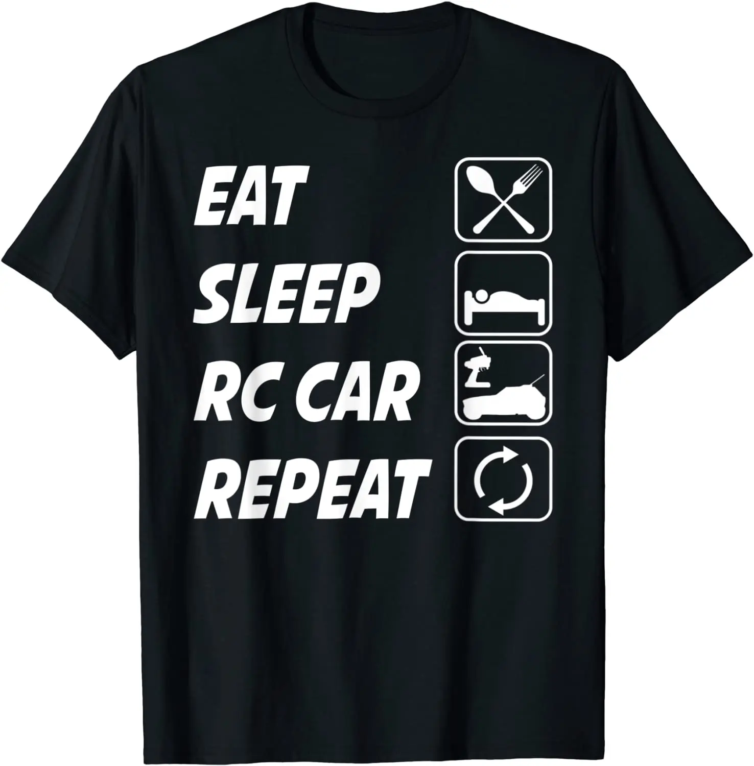 Mens Eat Sleep Rc Car Repeat Clean Simple Design T-Shirt Men's T-shirt