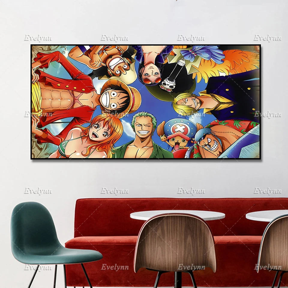 Современный домашний декор Аниме One Piece Monkey D. Luffy Hd художественная живопись плакат