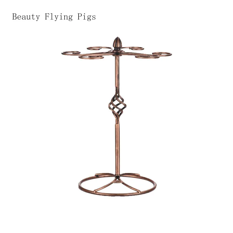 

Direct sales new creative wine rack wrought iron goblet wine glass shelf upside down hanging cup holder decorative ornaments