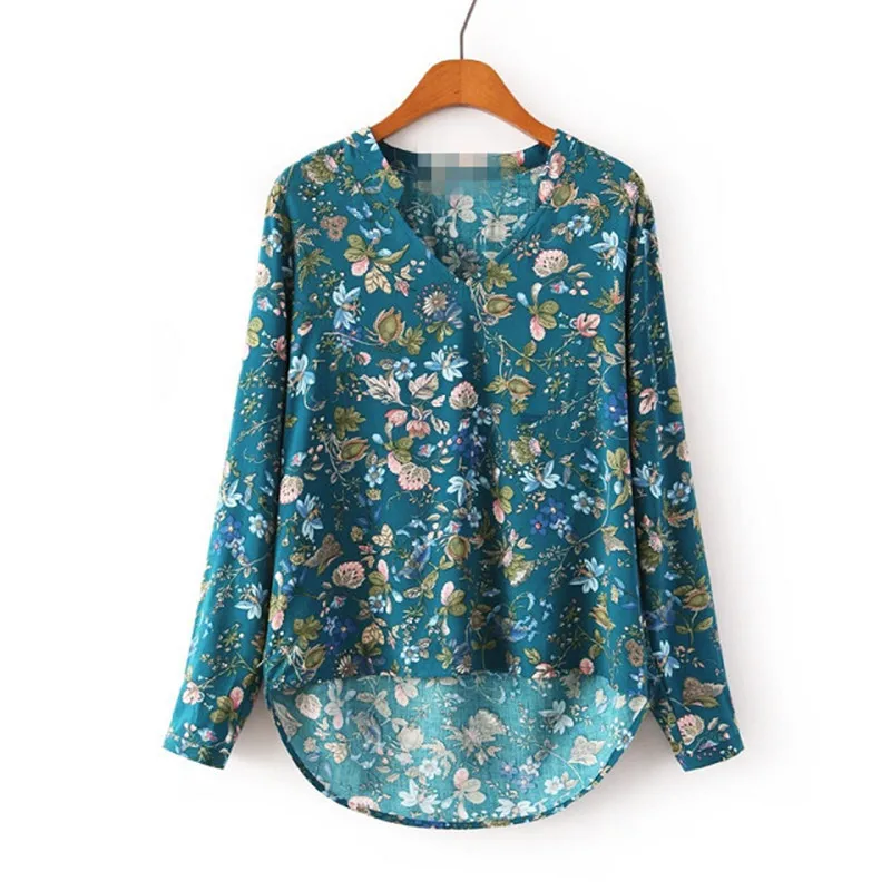 

blouse boho womens shirts plus size gothic print tops korean clothes fashion 2020 girls v-neck vintage clothing streetwear