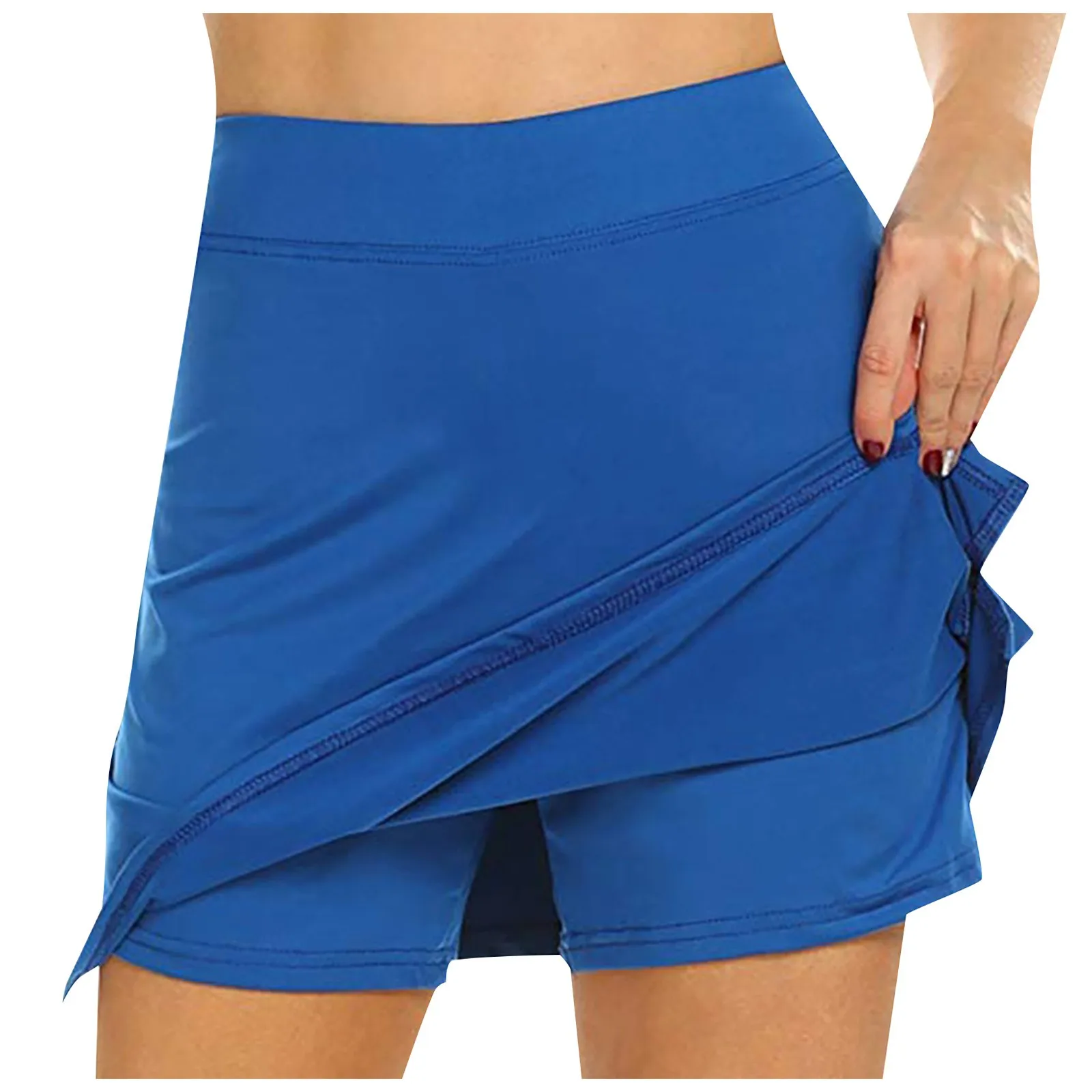 

Летняя спортивная короткая юбка для тенниса, йоги, фитнеса, бадминтона, дышащая быстросохнущая женская спортивная антиэкспозиционная тенн...