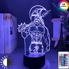 Акриловый ночник аниме семь грехов Escanor светильник для кровати, декор для комнаты, светильник, детская настольная лампа Escanor, подарок