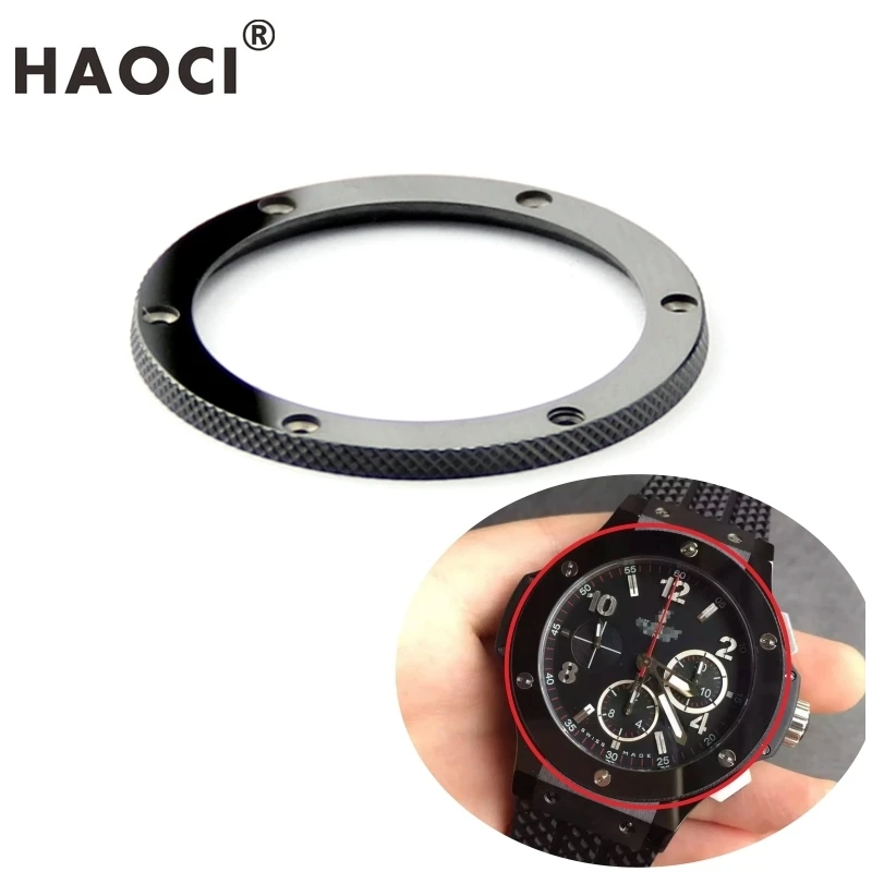Corona di inserto per orologio in ceramica nera brillante di lusso di alta qualità per Hublot big