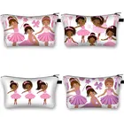 Интересная балетная танцовщица, косметичка для девушек, удобная женская косметичка, органайзер для туалетных принадлежностей с мультяшным рисунком