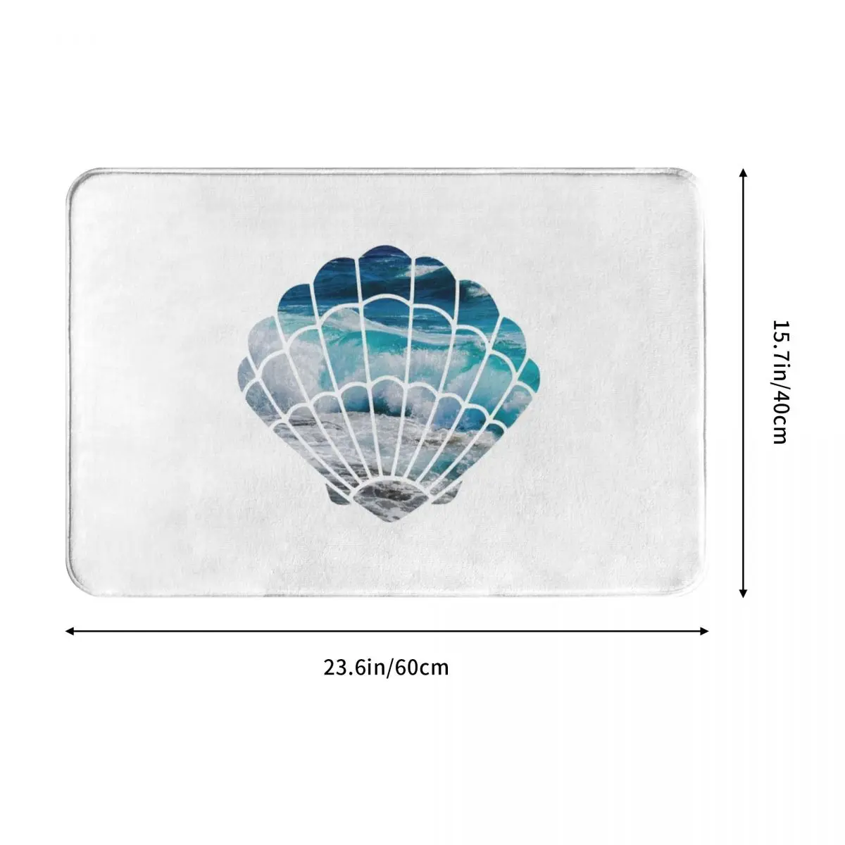 Морской пляжный Придверный коврик ковер из полиэстера нескользящий напольный