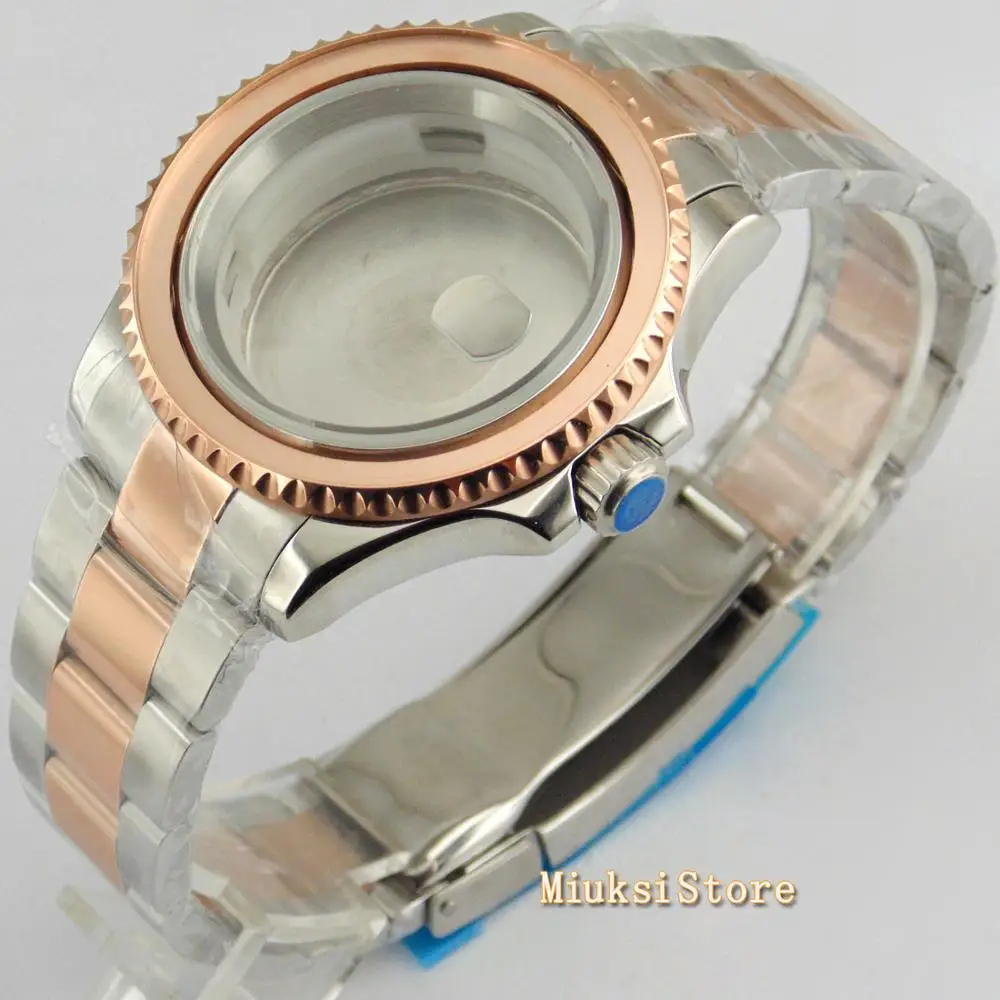 Чехол для часов из нержавеющей стали розовое золото 40 мм стерильный твердый