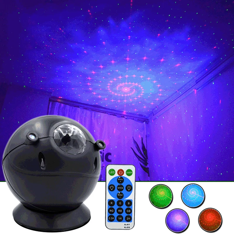 

ABS Colorful Starry Sky Galaxy Projector Remote Control USB Star Night Light Romantic Projection Lamp Home Accessories Dropship