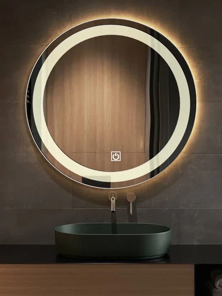Smart Mirror Touch Screen Led Luminescent Lamp Antifogging Bathroom Mirror Washroom Mirror Wall Hangs Round Mirror Wall
