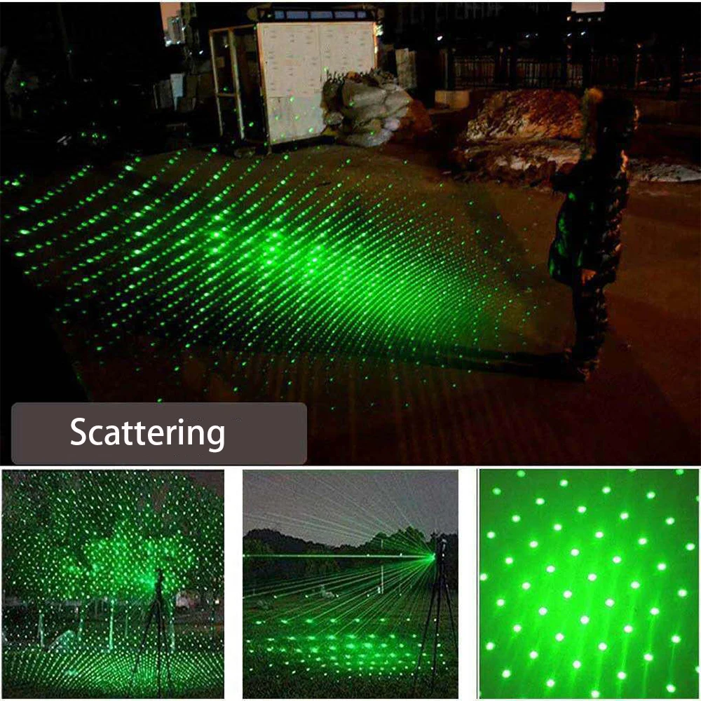 

High-Power Green Laser Pointer 5MW Green Dot Powerful Laser Pointer Adjustable Focus 500 To 5000 Meters With Battery + Charger