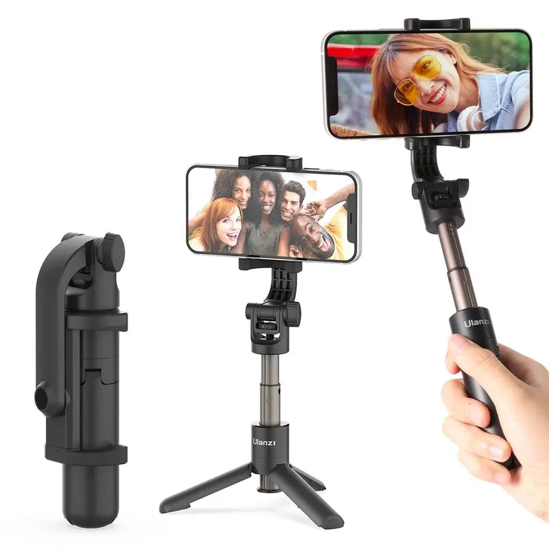 Ulanzi MT-38 Mini Phone Tripod With 360° Rotatable Phone Clip Selfie Extendable Foldable Monopod For iPhone 12 Pro Max Gopro 9 8
