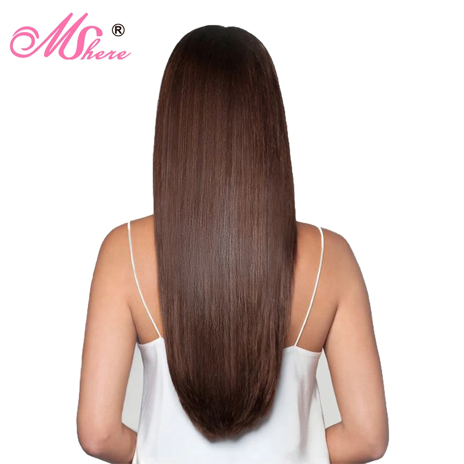 Прямые накладные Человеческие волосы Remy 8 шт./компл. 16 22 дюйма 100% человеческие 120