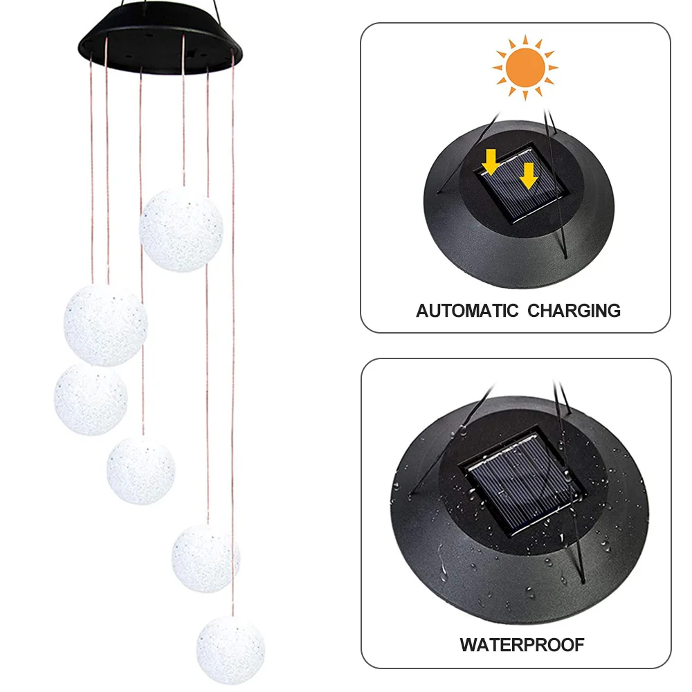 

Color Changing Solar Lamps For Garden Waterproof Outdoor Lighting Christmas Xmas Decoration Fairy Windchime Light for Patio Yard