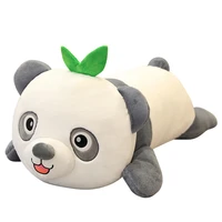huggable 45cm6590cm super soft cartoon panda with bamboo stuffed soft animal appease doll for kids baby girls lovely gift toy