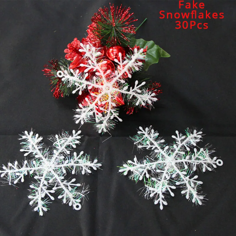 30pcs snowflakes Счастливого Рождества фоторамка реквизит Рождественские настольные украшения Navidad праздничные вечерние фоторамки год noel - Цвет: 30pcs snowflakes