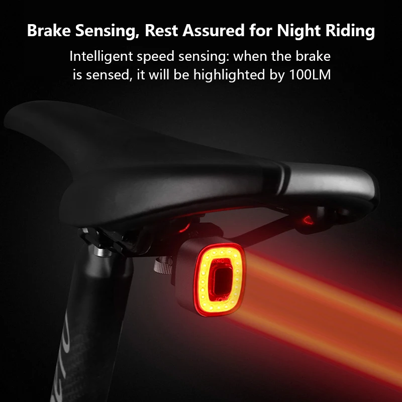 

Фсветильник светильник задний велосипедный со светодиодной подсветкой и датчиком торможения