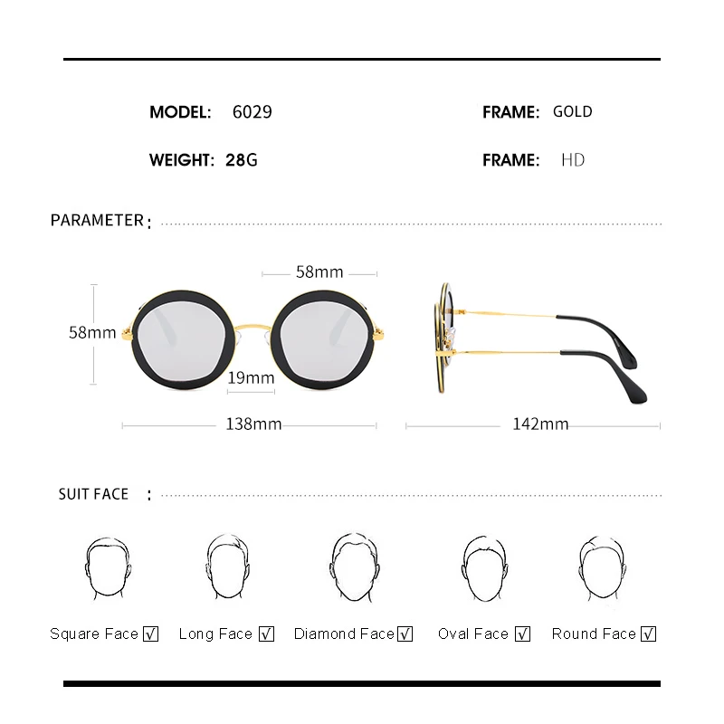 2019 новые небольшие круглые солнцезащитные очки для девочек женские зеркальные