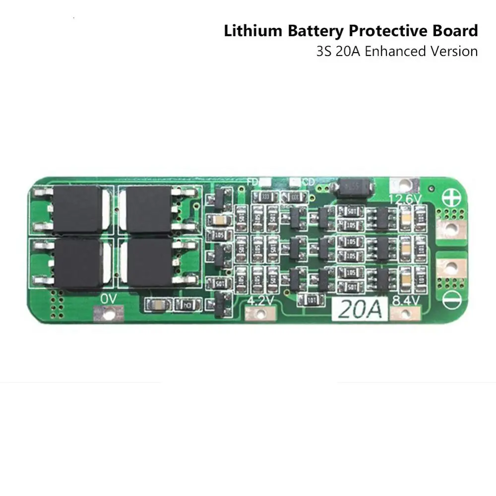 Защитная плата 3S 20A 12 6 V PCB BMS Lipo 18650 для литиевой батареи функция восстановления