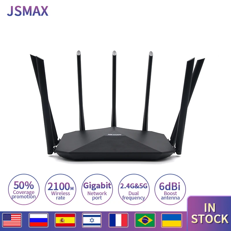 JSMAX HIKVISION DS-3WR23-E WiFi Router AC2100M 10/100/1000M Gigabit Support IPV6 App Contro Dual Band Wireless | Компьютеры и офис