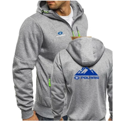 

Polaris Snowmobiles Print Autumn Men Hoodies Zipper Sweatshirt Streetwear Jacket Mens Hooded Tracksuit Slim Fitness Outwear