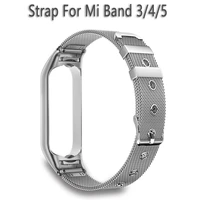metal bracelet for xiaomi mi band 5 4 wrist band 3 bracelet stainless steel replacement strap miband for mi band 4 3 wristbands