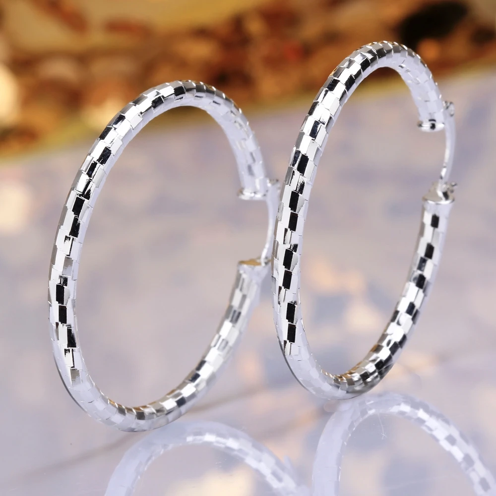 

INALIS Round Shaped Silver Color Earrings Black Color Square Spots Earring Special Sale Counter Quality Jewelry Gift Hot Selling