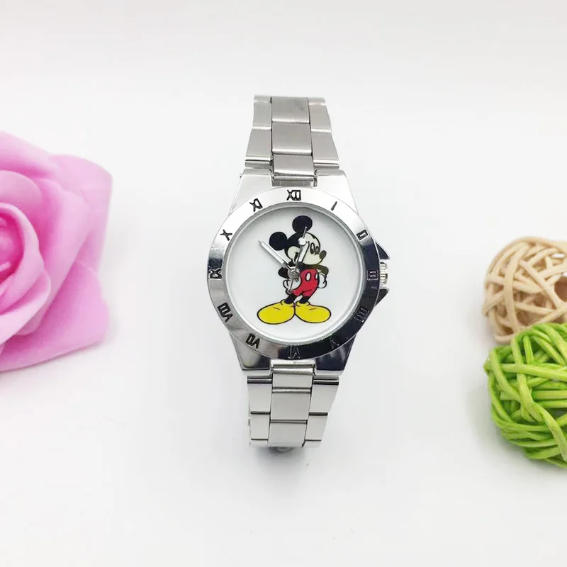 style 2 Классический дизайн Минни часы с Микки Маусом для женщин модные женские кварцевые часы девушка часы для женщин подарок 3D мультфильм Relojes Mujer - Color: style 2