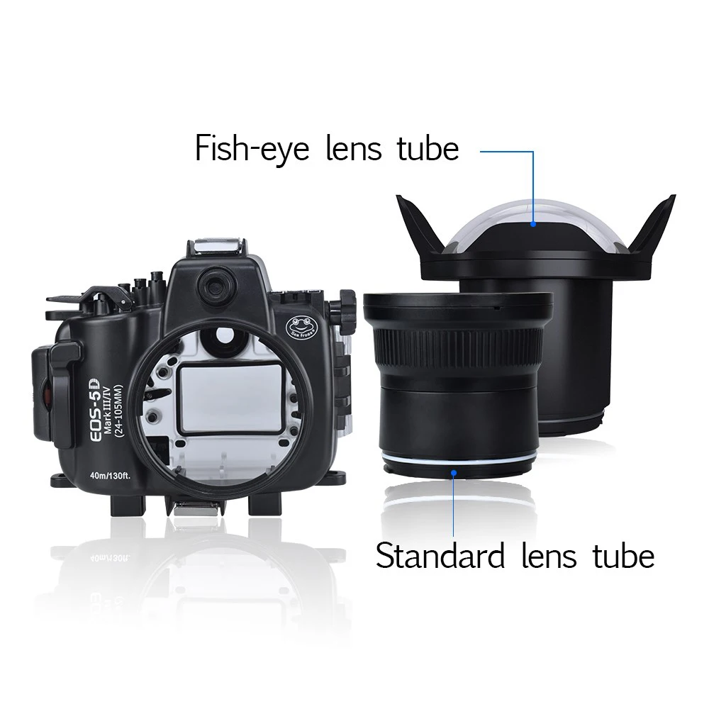 Водонепроницаемый чехол для подводного плавания для камеры Canon EOS 5D Mark III 5D Mark IV 5D4 5DIV 5D3 24-105 мм чехол для объектива
