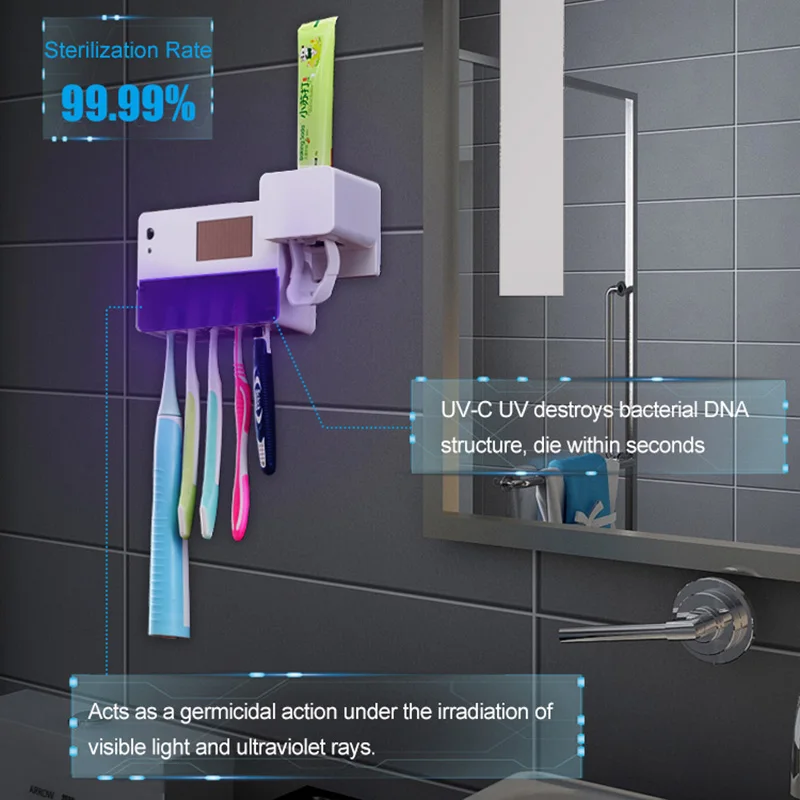 ONEUP УФ держатель для зубной щетки стерилизатор солнечной энергии Автоматический