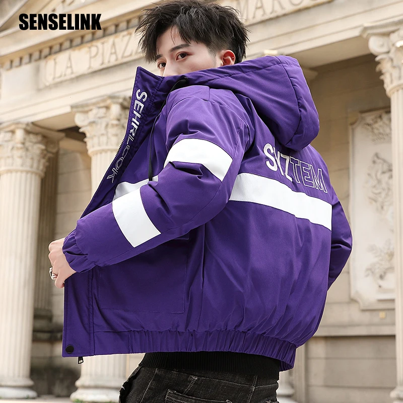 

2020 Zipper Men's Winter Jacket Parka Hoodies Coat Hooded Warm Clothing Fashion Casual Large Men's Warm Down Clothing 5XL