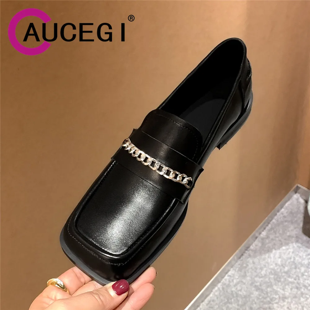 

Женские туфли-лодочки на низком каблуке, из натуральной кожи