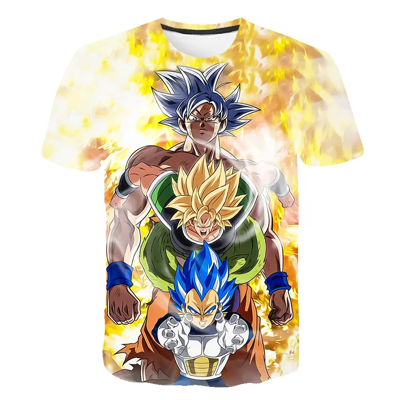 Детская одежда с 3D принтом в стиле аниме 2020 г. Модные летние повседневные топы