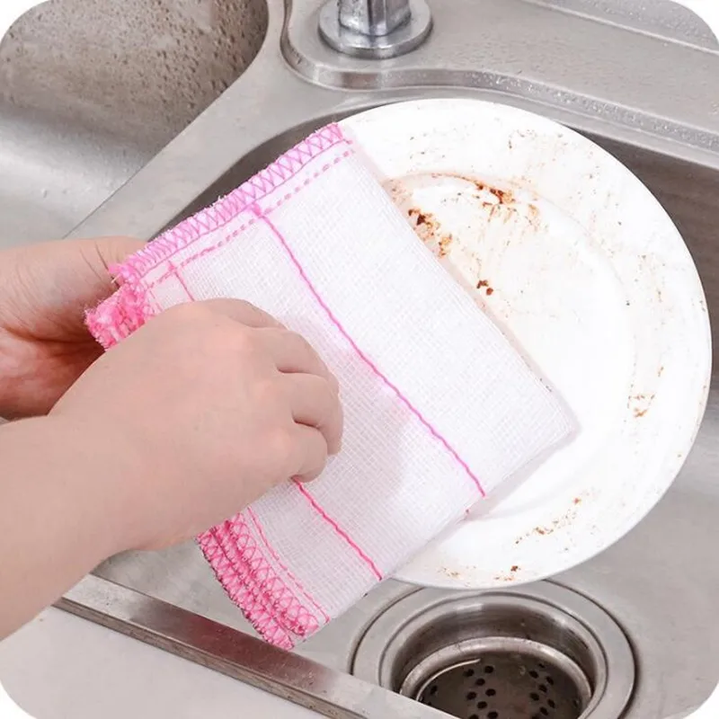 

5pcs/Lot Household Washing Towels Kitchen Towel Multi-Purpose Cloth Cotton Gauze Cleaning Cloth Rag Absorbent Dishcloth Towels