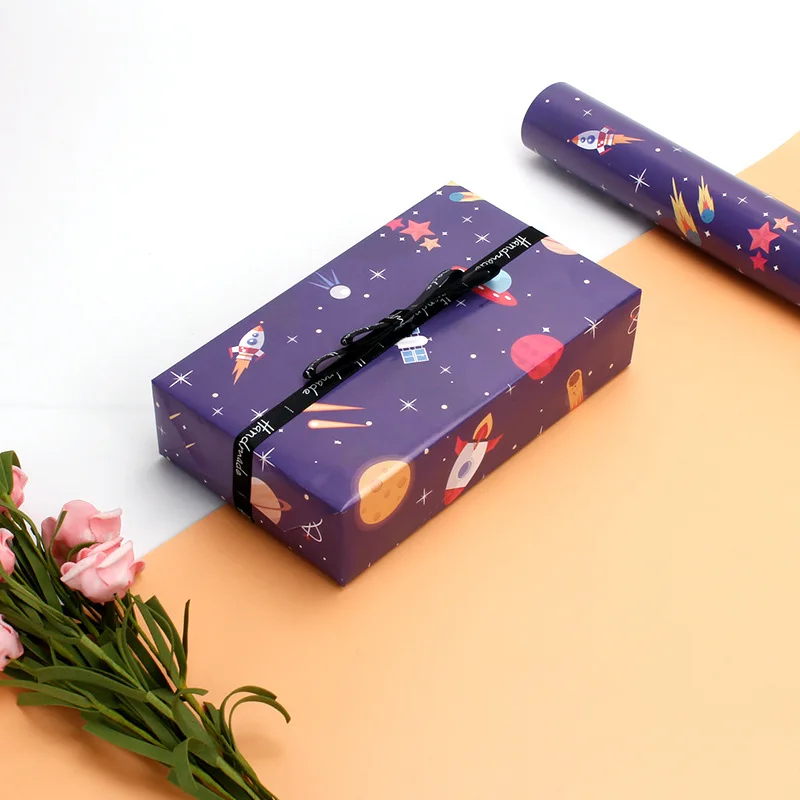 10 шт./лот мультяшная бумага для упаковки подарков из крафт бумаги детей на день