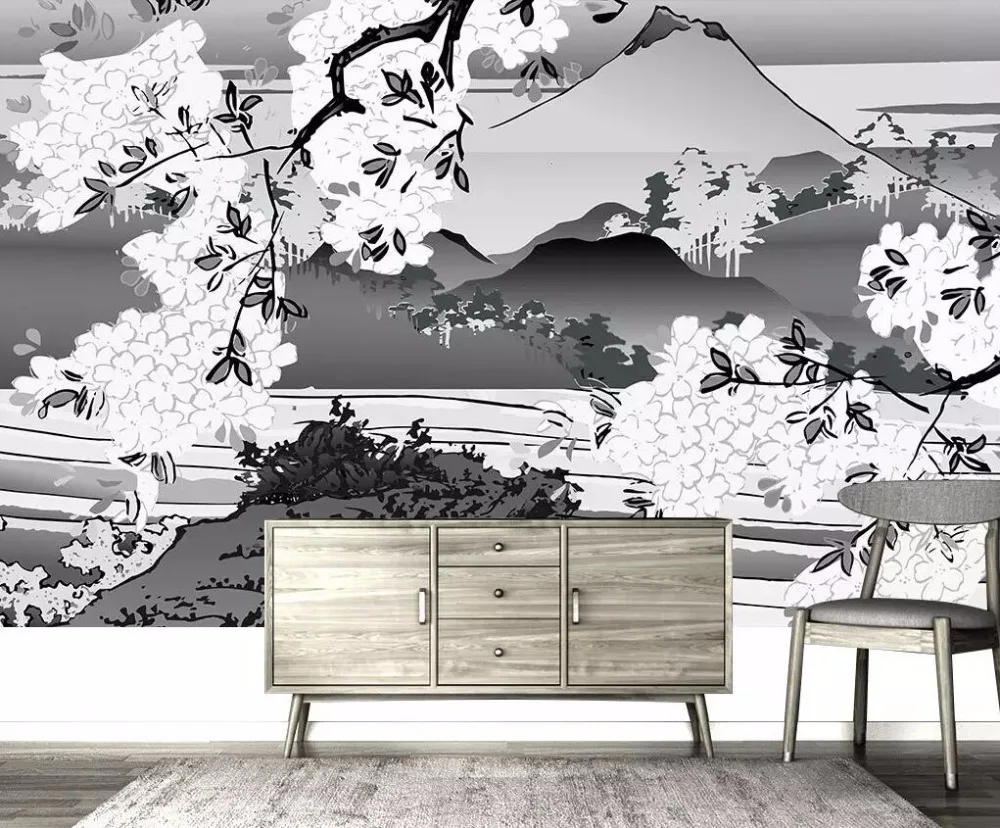 CJSIR пользовательские обои HD изысканный японский Ukiyo e Классическая Фреска ТВ Фон