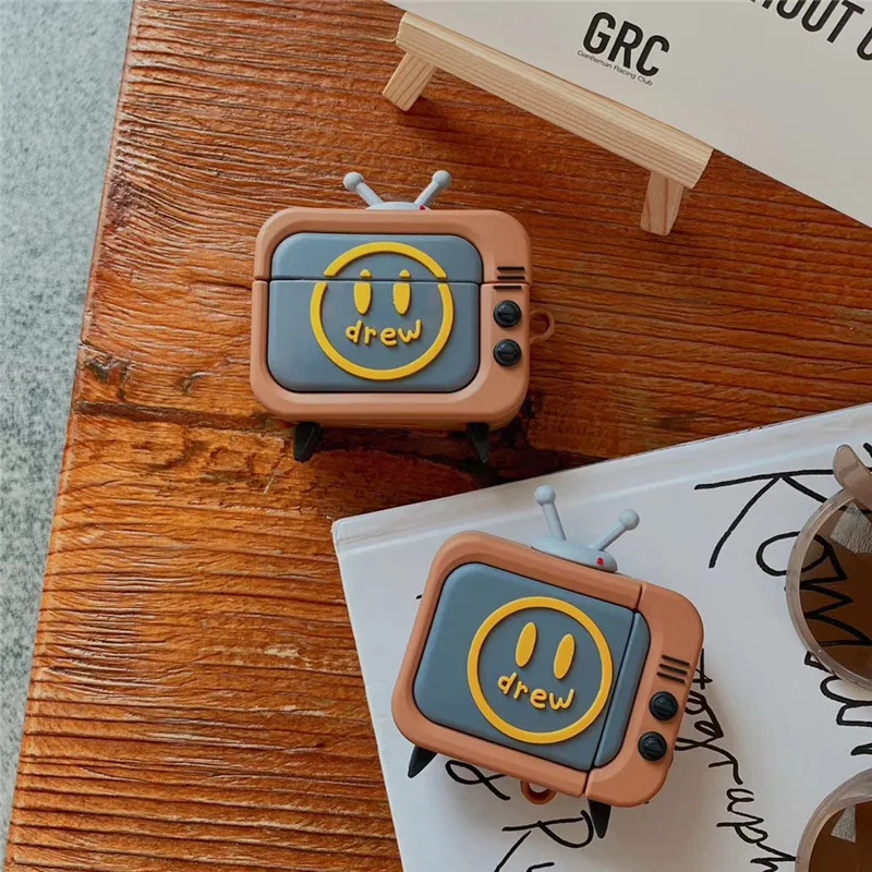 

For Airpods Case,3D Creative TV Case For Airpods 1/2 Case Silicone Earphone Headphone Cover For Airpods Pro Case For Girls