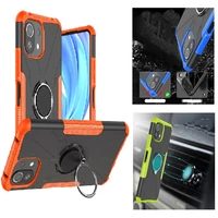 armor shockproof bracket case for xiaomi poco f3 x4 x3 pro m4 m3 pro f3 gt stand finger bracket cover magnetic ring holder cases
