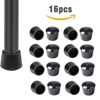 16pcs rubber chair leg tips caps furniture foot table end cap covers floor protector for indoor home outdoor patio garden office