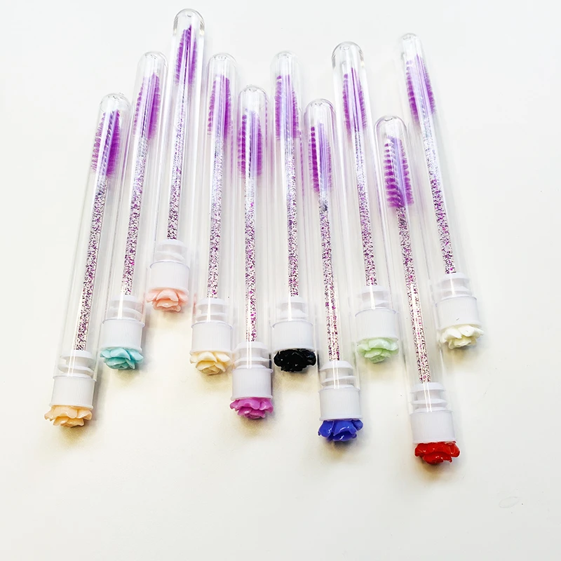 

10pcs Reusable Eyebrow Brush Tube Disposable Eyelash Brush Replaceable Dust-proof Tubes Mascara Stick Applicator Makeup Tools