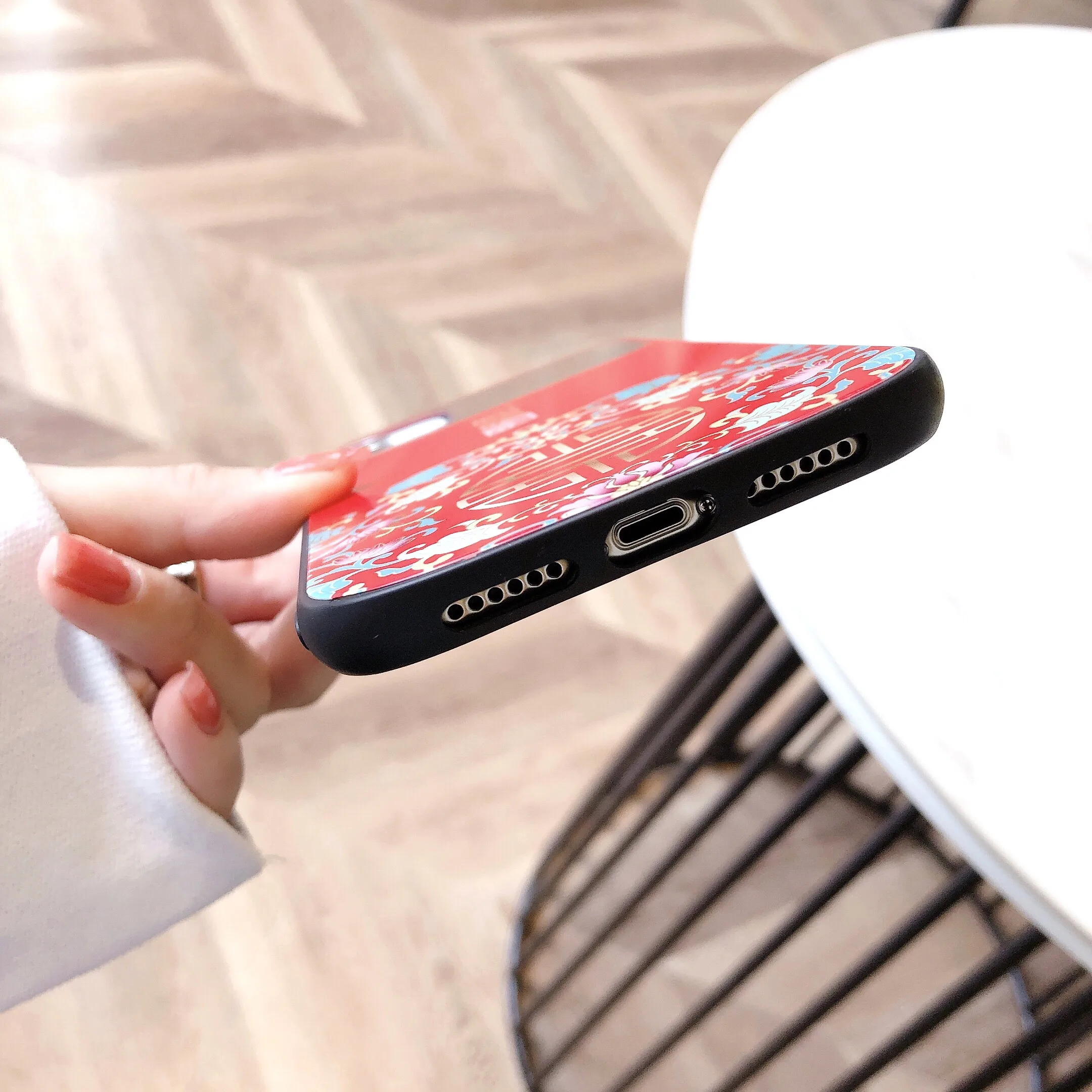 

Mysterious Chinese Elements Tempered Glass Phone Case For iPhone 12 11 Pro Max XSmax XR X SE 8 7 6 Plus Mirror Silicone Cover